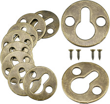10 PCS round Metal Keyhole Hanging, Bronze