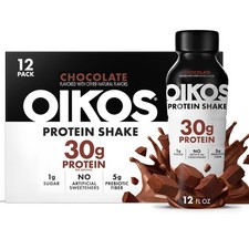 Protein Shake, Chocolate, 30g High Protein Drinks, Shelf Stable, Ready to Dri...