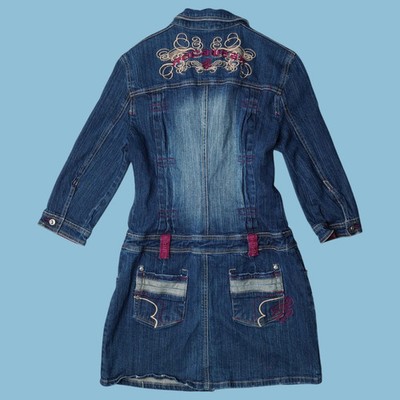 Vintage Y2K Roca Wear Jeanskleid - L
