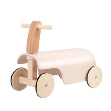 Wooden Balance Toy Curved Body Wooden Push-Along Toy Light Pink
