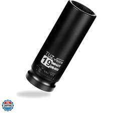 1/2 Inch Drive 19mm Deep Metric Impact Socket,CR-MO,6 Point Radius Corner Des...