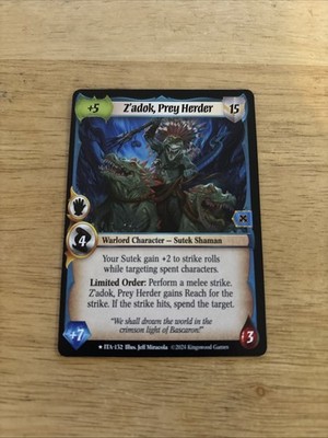 Warlord Saga Of The Storm Accordlands - Z dok Prey Herder  - Rare - ITA-132
