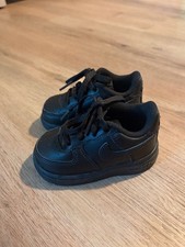 Nike Air Force 1 Low TD 'Triple Negro' Zapatos para niños pequeños Talla 4C