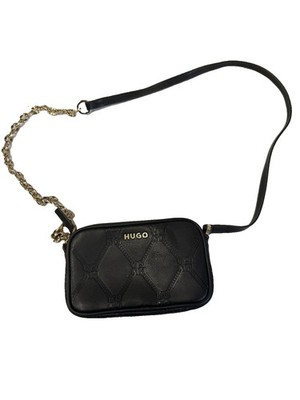 HUGO BOSS HUGO Stern Bag 251 Umhängetasche Schwarz Leder/Polyurethan Gold