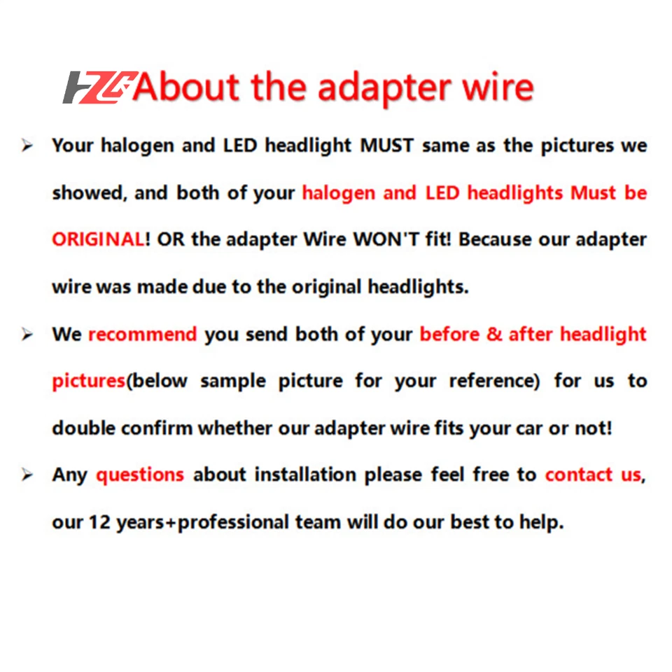 Headlight Halogen to LED Replacement Adapter Wire For 2016 2017 2018 TOYOTA RAV4 - Image 4 of 4