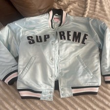 NWT Supreme x Mitchell & Ness Satin Varsity B...