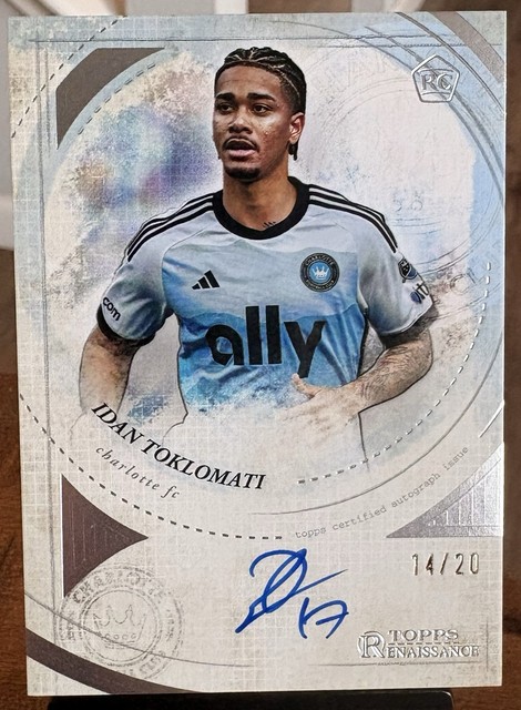 2025 Topps MLS Chrome Idan Toklomati Topps Renaissance Rookie On Card Auto /20
