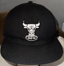 Chicago Bulls Hat Cap Fitted Mens 7 1/4 Black NBA Basketball 59FIFTY New Era