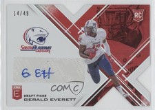 2017 Panini Elite Draft Picks Status Red Die-Cut 14/49 Gerald Everett Auto 0g45