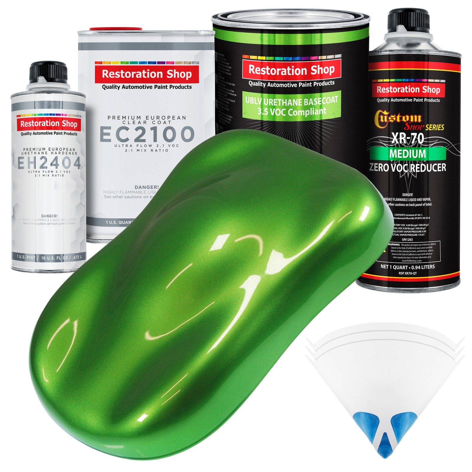Synergy Green Metallic Low VOC Urethane Basecoat Quart Kit with European Clear Coat