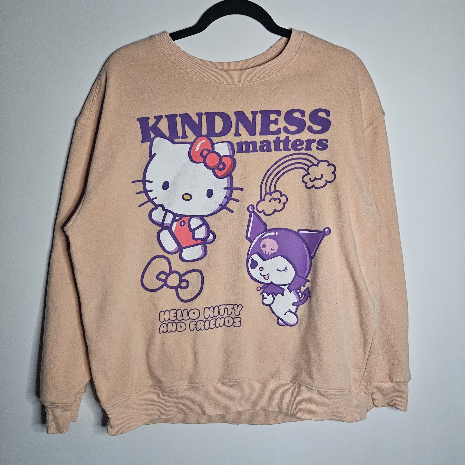 Hello Kitty Top Kindness Matters Graphic XL Sanrio Kawaii Sweatshirt