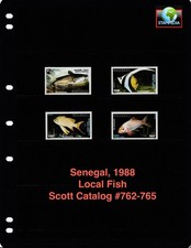 $7.80 Scott Value - 1988 SENEGAL Fish West African Marine scarcer CV MNH NH UMM