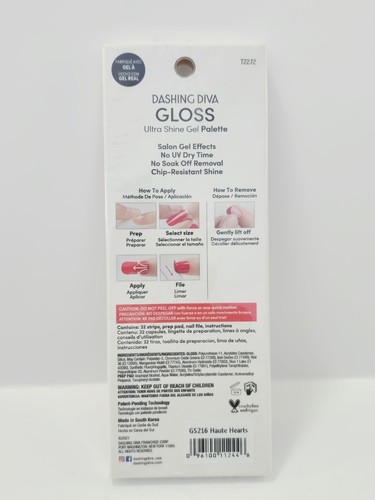 Dashing Diva Gloss Ultra Shine Gel Palette. After Glow 32 Nail Strips - Picture 4 of 4