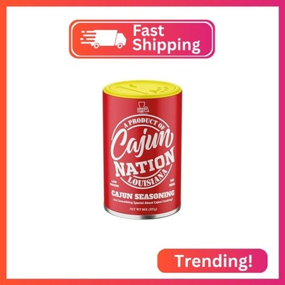 Cajun Nation Low Sodium Cajun Seasoning 8 oz   Gluten Free, No MSG  Louisiana Ca