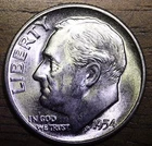 1954 S Roosevelt Dime CH BU LUSTER! 90% Silver US Coin