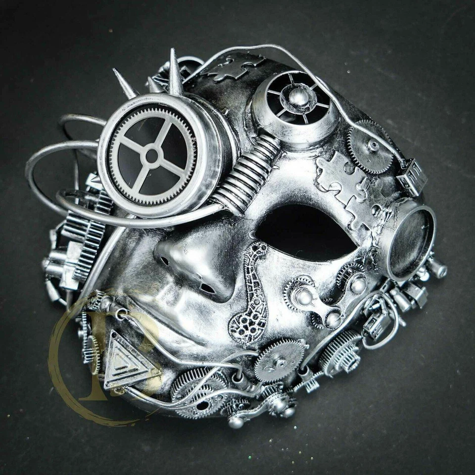 Steampunk Terminator Mask Mad Max Cosplay Halloween Costume Masquerade Ball Mask - Image 2 of 4