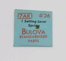 Bulova 7AK #26 Setting Lever Spring Part NOS