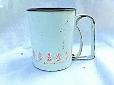 VINTAGE KITCHEN 1940-50S ANDROCK FLOUR SIFTER MADE IN U.S.A. RED/CORAL WHEAT