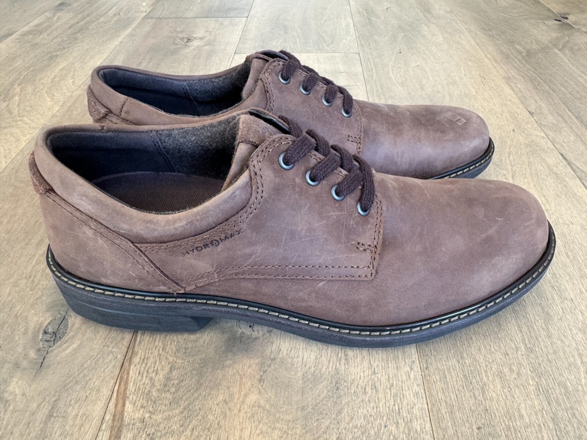 ECCO Turn Plain Toe Hydromax Water Dark Brown Oxford Mens  display picture 1