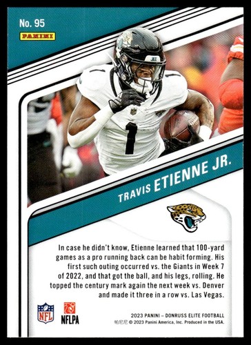 2023 Donruss Elite Travis Etienne Jr. Jacksonville Jaguars #95 - Picture 2 of 2