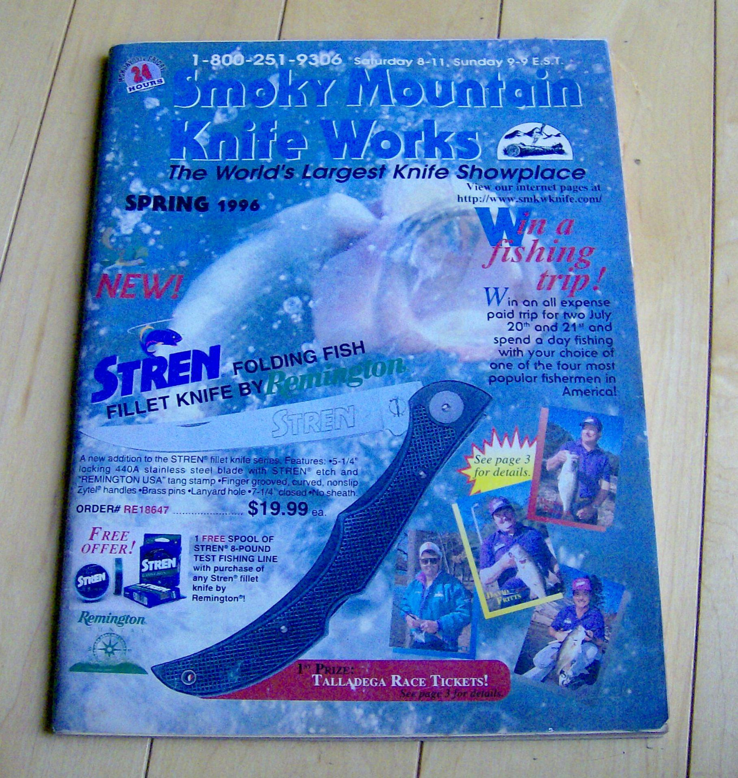 RARO Vintage 1996 CUCHILLO DE MONTAÑA SMOKY FUNCIONA catálogo 196 colores pgs REFERENCIA antiguo