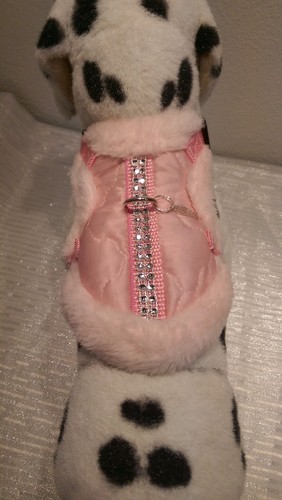 Arnés blandos forrados de calor arnés de pecho arnés de perro rosa collar XS-M - Imagen 12 de 15