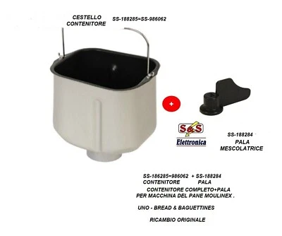 SS-986062 CESTELLO+PALA PER MACCHINA DEL PANE MOULINEX UNO OW310E30 OW3101