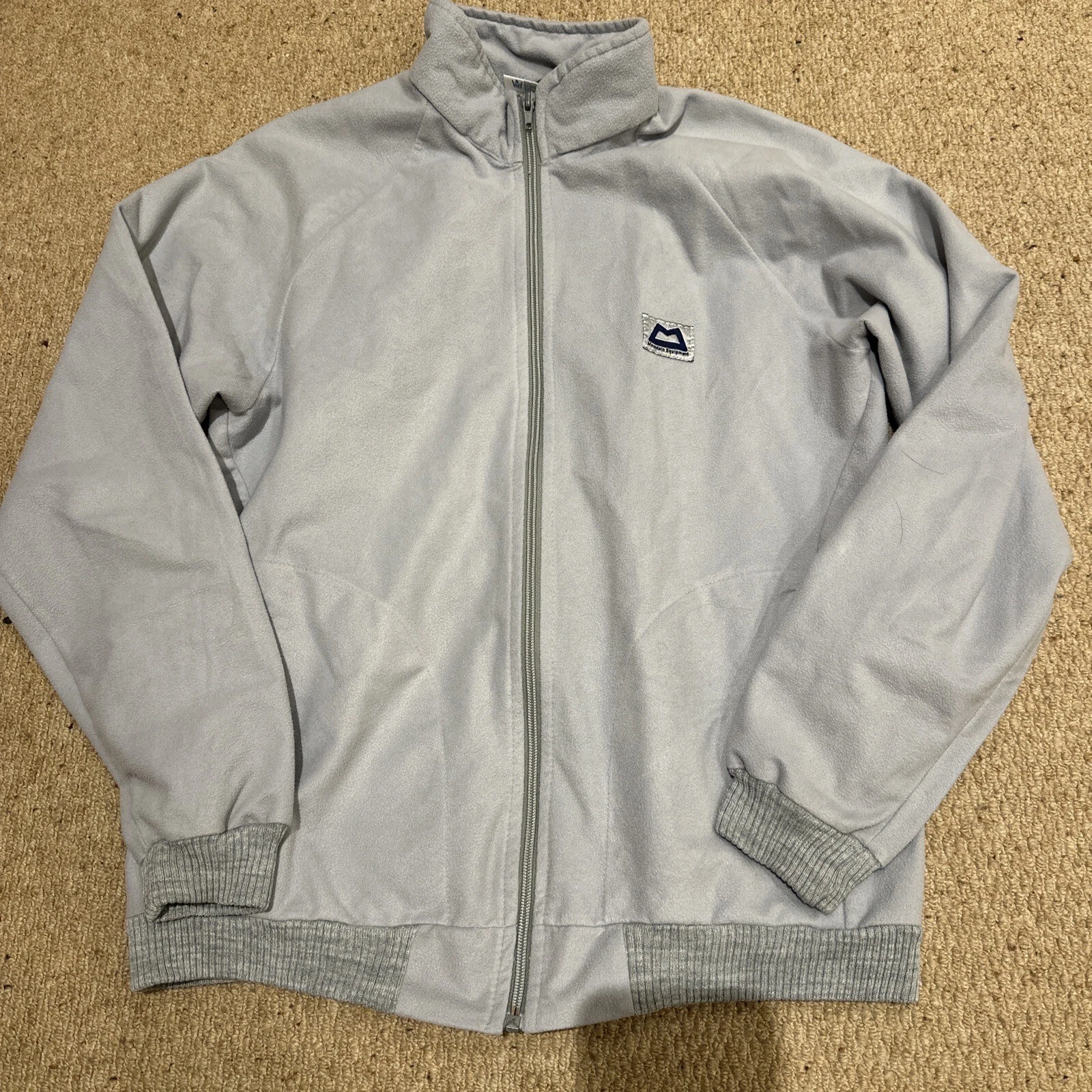 Vintage Mountain Equipment Ultra Fleece Jacket Medium Elephant Grey Full Zip 80s