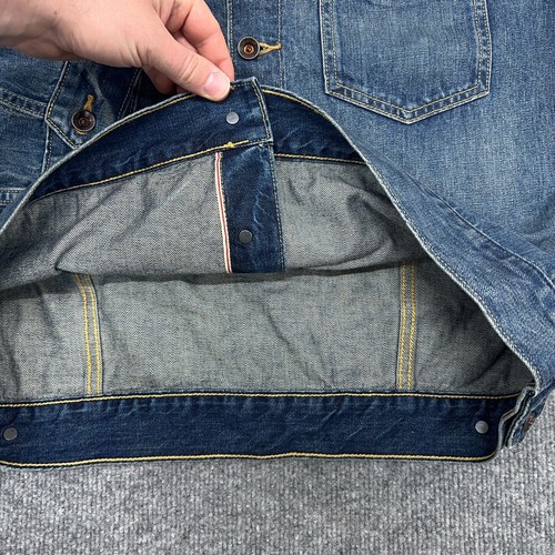 Todd Snyder Selvedge Denim Trucker Jacket Mens L DYLAN Jean Medium Wash NEW $328 - Picture 4 of 10