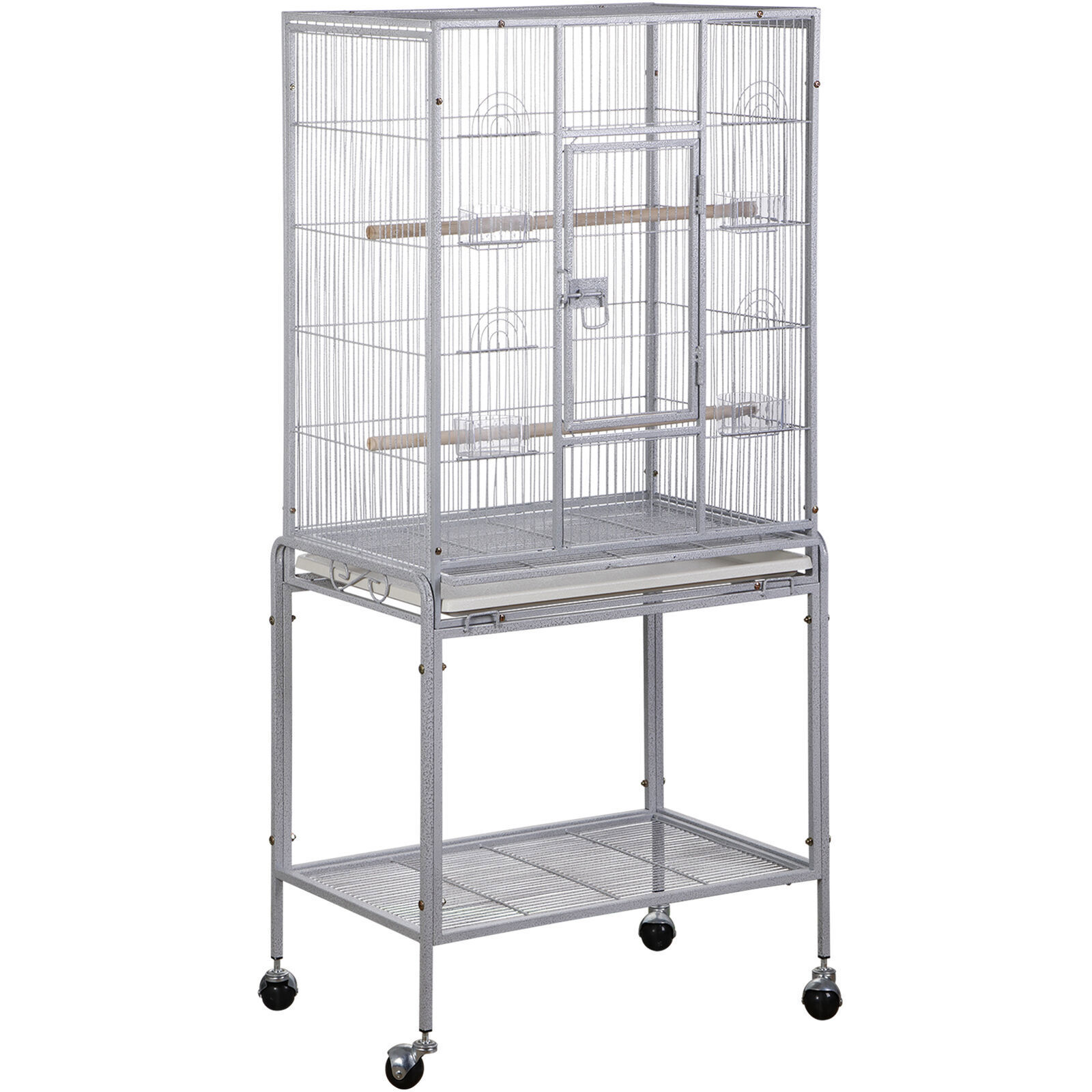 With Rolling Stand Large Parrot Cage Cockatiels Finch Cage