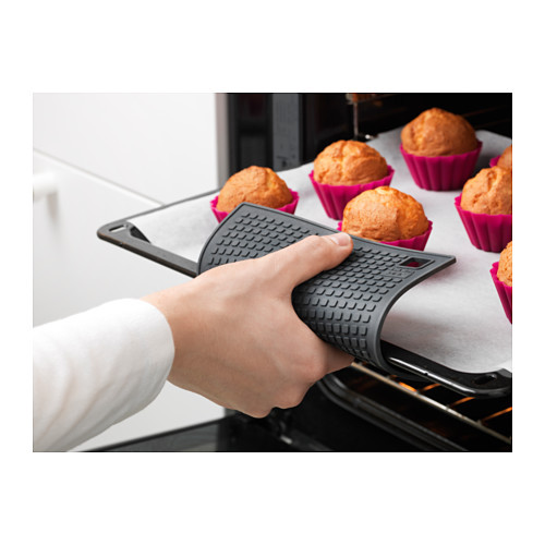 ikea hngsyren pot holder stand trivet gray grey silicone rubber