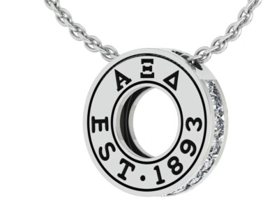 Alpha Xi Delta Lavalier - Eternity Love Design Sterling Silver (AXD-P006)