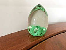 Heavy Glass Paperweight. Green dump style. Excellent condition.