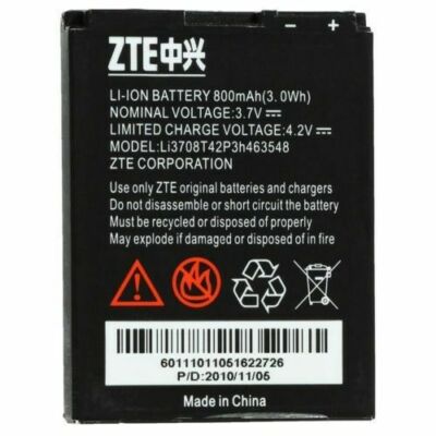    OEM ZTE LI3708T42P3H463548 ORIGINAL BATTERY FOR ZTE G6 PREPAID PHONE 800 mAh