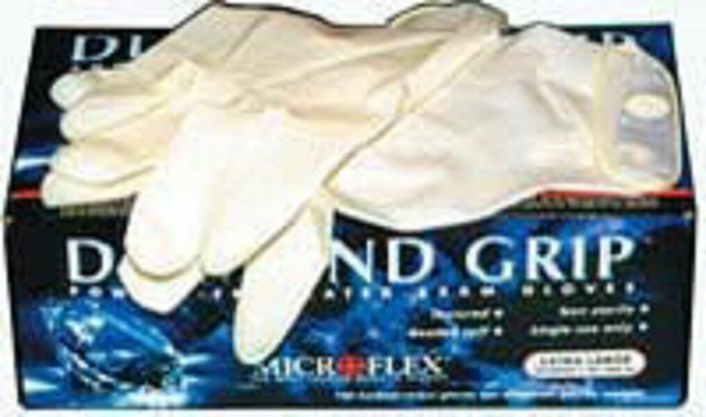 Microflex Diamond Grip Powder-Free Latex Gloves Size X-Large XL