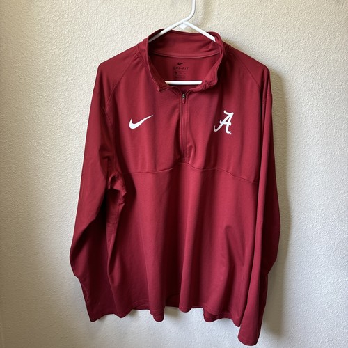 Nike DriFit Alabama Quarter Zip Pull Over Long Sleeve XXL eBay
