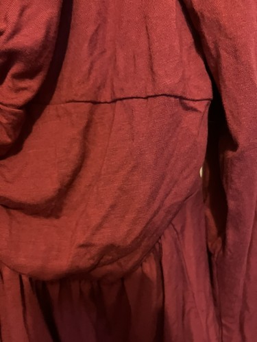 Maternity Top XXL Burgundy Twist Knot v-neck long sleeves - Picture 7 of 7