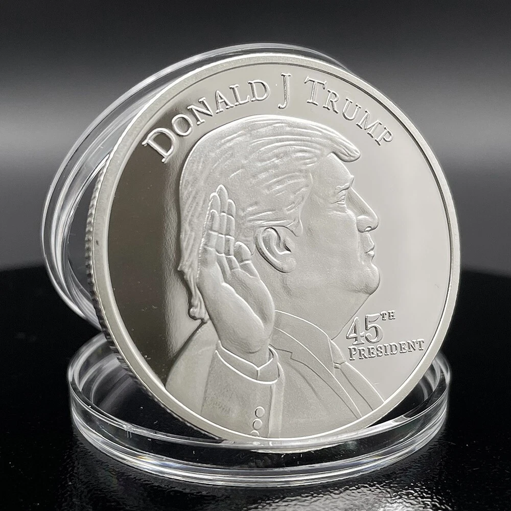 Donald Trump 45th US President Oath of Office Silver Coin Collectibles Souvenir - Picture 1 of 8