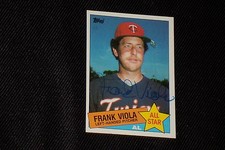 FRANK VIOLA 1985 TOPPS ALL STAR SIGNED AUTOGRAPHED CARD #710 TWINS