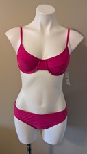 NWT 1993 J.Crew 2Pc Bikini Underwire top 34A Full Coverage Bikini Bottom Medium