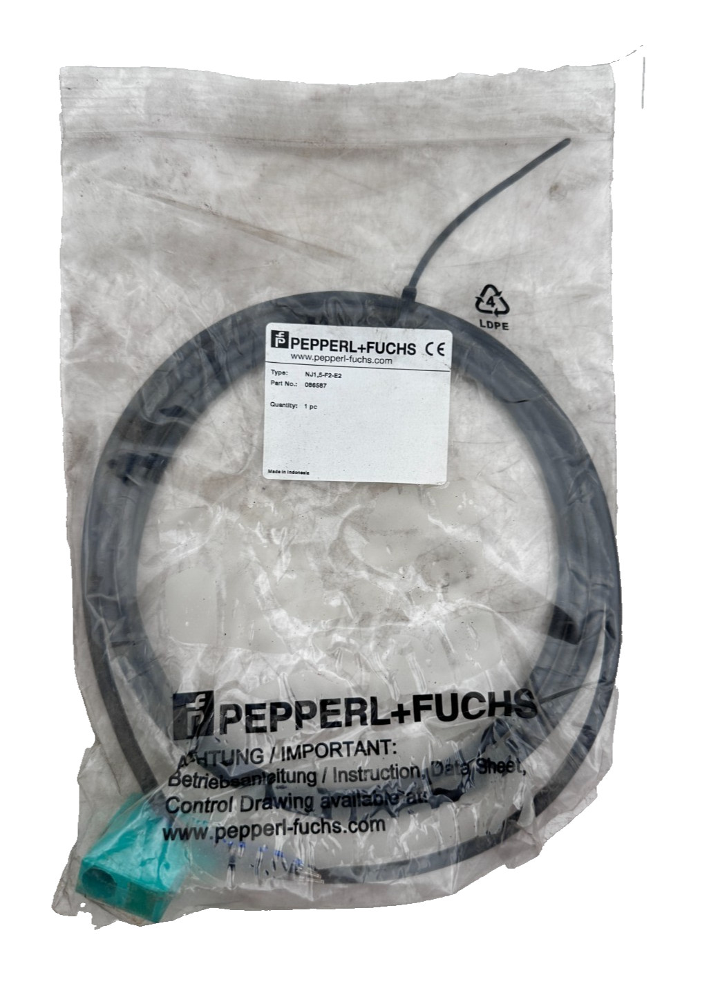 Pepperl+Fuchs 086587 NJ1 5-F2-E2 capteur inductif PNP pour automatisme