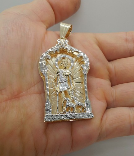 10k Oro Amarillo Sólido San Lázaro 