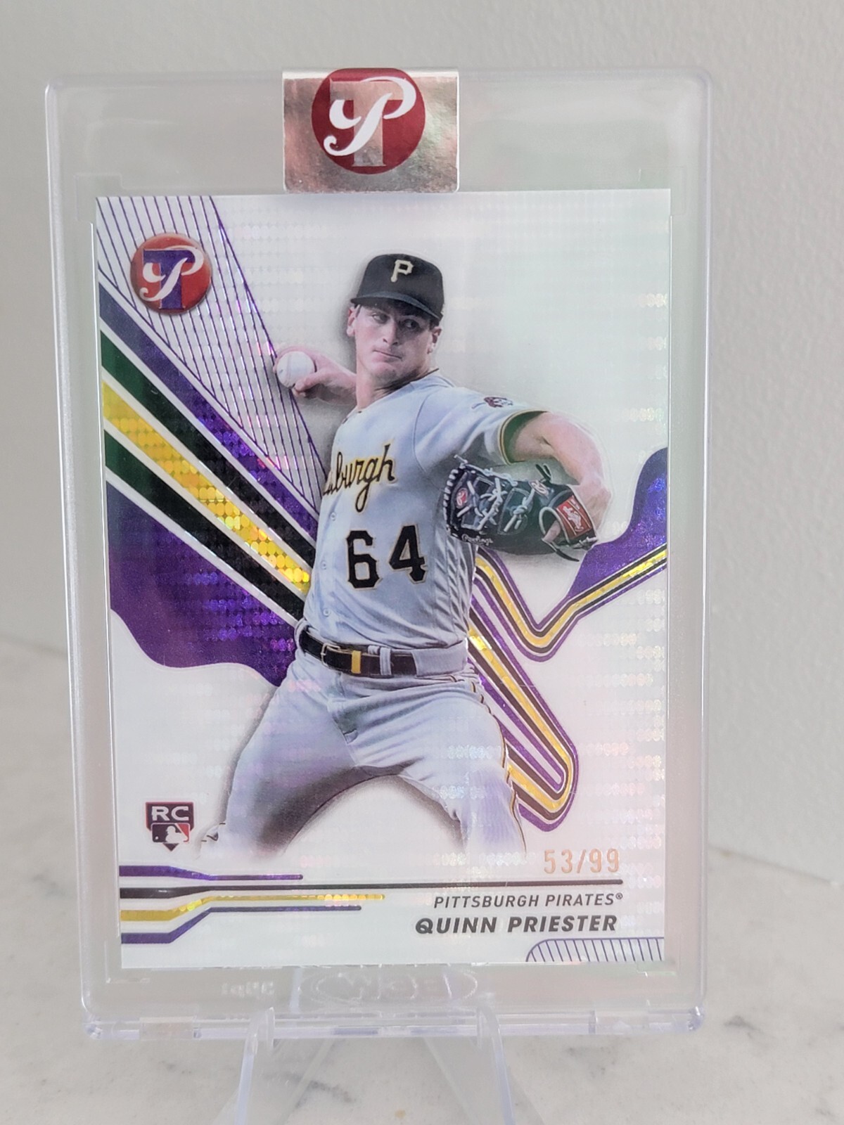 2024 Topps Pristine Encased Purple Refractor Quinn Priester #164 /99 RC