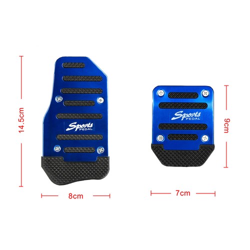 3Pcs Car Non-Slip Car Pedal Pad Cover Interior Decor Accessories Blue Universal - Picture 7 of 11