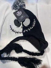 Nightmare Before Christmas Stocking Hat Braided Tassels