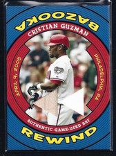 Authentic Game Used Bat Jersey Relic Baseball Card Singles * You PICK CHOOSE *