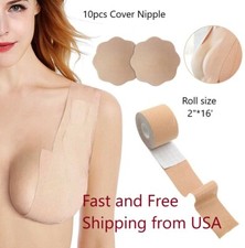 BOOB TAPE and 5 NIPPLE COVER BREST Lift Boob Tape Nude Nipple Cover Sticker