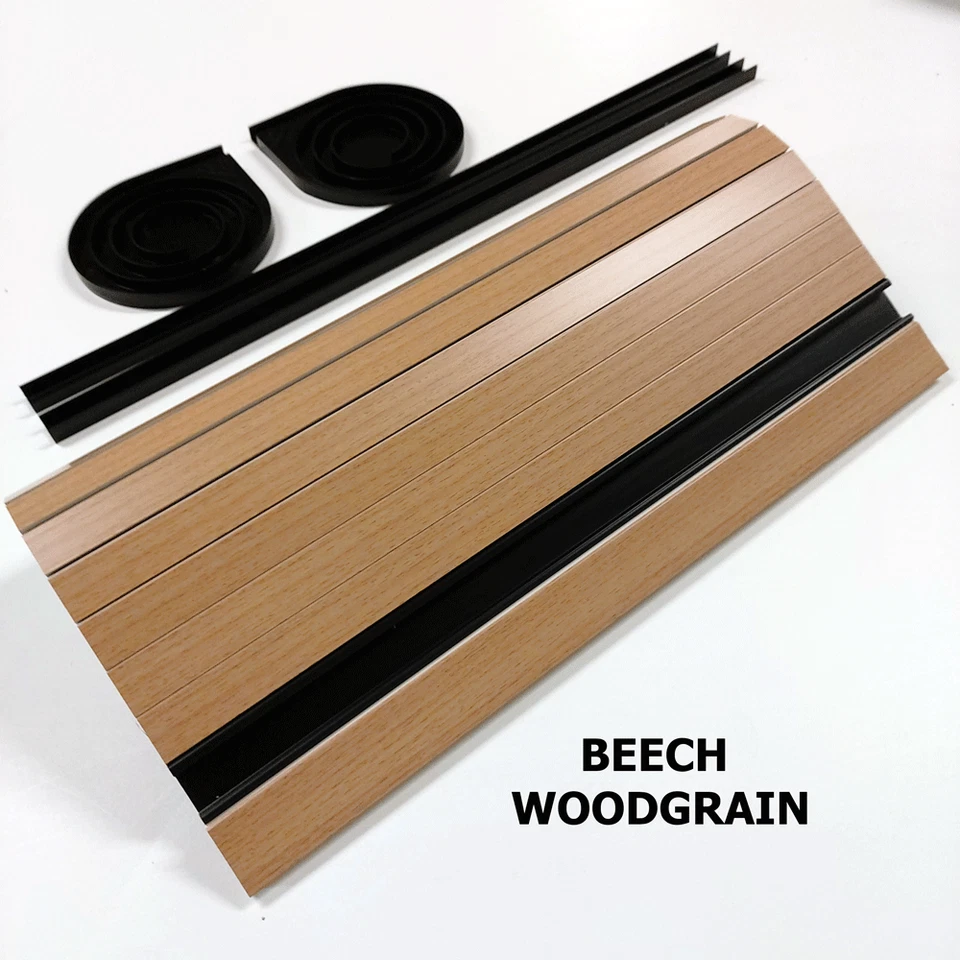 Tambour Door ( Roller Door ) Campervan Motorhome Quality Beech Woodgrain finish - Image 4 of 4