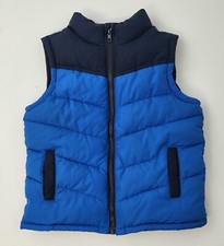 Gymboree Boy's Puffer Jacket Vest Size XS Blue Fleece Lined