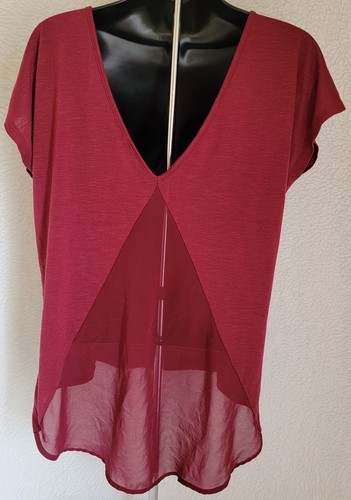 Mudd Womens Shirt Top Blouse Size L Large Burgundy - Picture 10 of 24